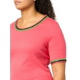 thumbnail image 3 of Nautica Jeans Womens Cotton Crochet-Trim Sh Rouge XL, 3 of 3