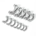 thumbnail image 2 of QQTDFG Large Gauge Stainless Steel Eyebrow Ring Lip Nipple Helix Conch Piercing Barbell-00G-Length 16mm, 2 of 9