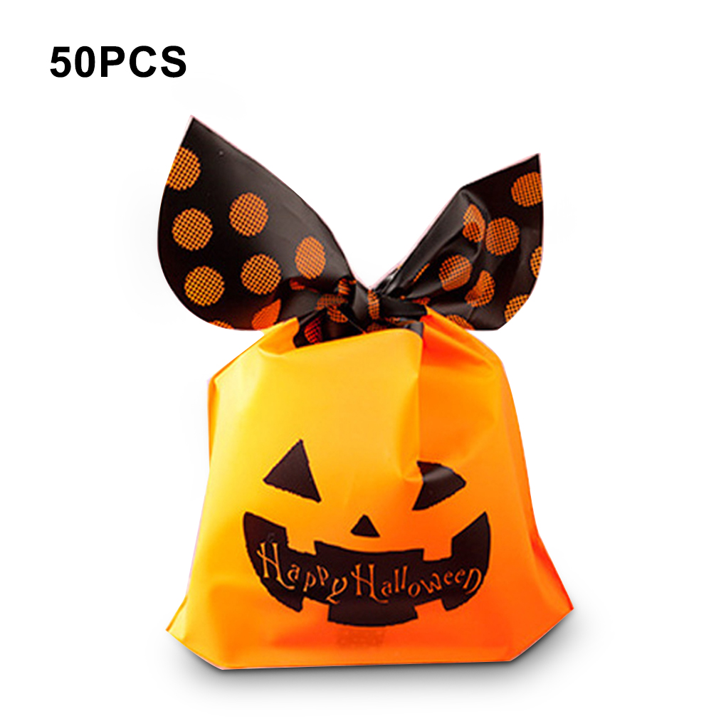 50 Pieces Halloween Candy Bags Kids Snacks Cookies Candies Storage