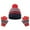 Red, variant on HAOTAGS Boys Girls Winter Hat Set,Ear Flap Hat Mittens Thick Warm 3-Piece Headwear Set Green Free Size