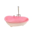 thumbnail image 1 of Miniatura de casa de muñecas Sunnimix Baño de muñecas Rosa claro 1/6, 1 of 8