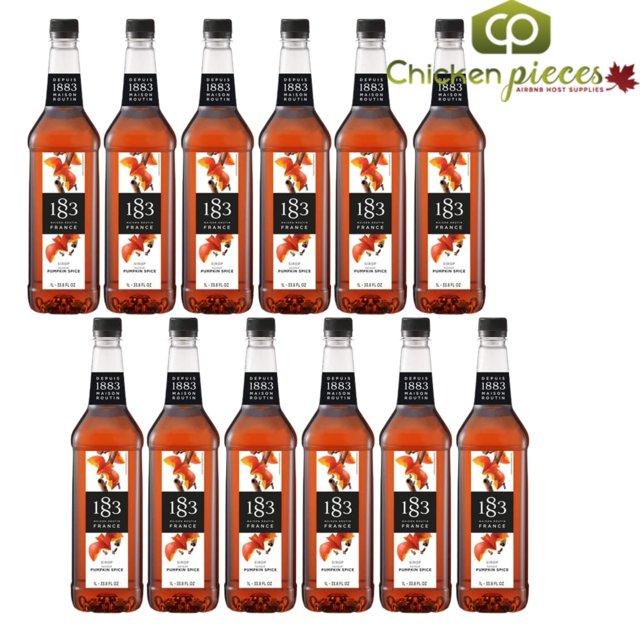 1883 Maison Routin Sirop à la Citrouille Épicée 1 L/33,81 Oz (12/caisse)