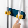 thumbnail image 3 of Wall Mounted Mop Organizer Holder Rack Self Sticking Brush Broom Hanger Hook Kit, 3 of 7