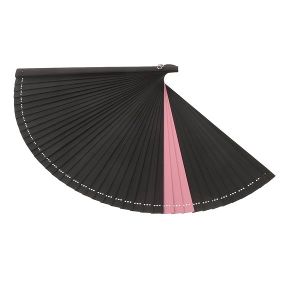 BESTYASH Portable Black Folding Fan, Lightweight Traditional Handheld Fan for Cooling and Outdoor Use