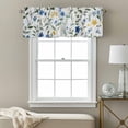 thumbnail image 3 of Blue Yellow Spring Floral Kitchen Curtain Valances for Windows Farmhouse Short Curtains, Elegant Summer Botanical Green Rod Pocket Valance Curtain for Bedroom Cafe Living Room 60"x18", 3 of 8