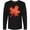 AB-Black, variant on Inktastic Red Canadian Maple Leaf Long Sleeve T-Shirt
