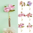 thumbnail image 1 of Cheers US Rose Resin Wall Hooks Wall Mounted Creative Flower Iron Hook for Hanging Coat/Hat /Key/Towel/Handbag Hooks/Hangers Home Decoration, 1 of 2