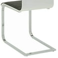 thumbnail image 4 of Metal Dining Chairs with Cantilever Design Set of 4 White and Black - Saltoro Sherpi, 4 of 5