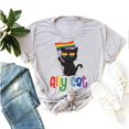 thumbnail image 3 of Ally Cat Shirt, Lgbt Cat Shirt, Cat Lover Shirt, Ally Pride Shirt, Pride Month Shirt, Lgbt, 3 of 4