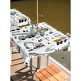 thumbnail image 2 of Outdoor Tablecloths with Umbrella Hole & Zipper, Cartoon Tractor 60x60 Inch Square Tablecloths, Cute Grey Digger Shovel Truck Waterproof Table Cloth, Patio/Pool/Picnic Table Covers, 2 of 8