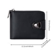 thumbnail image 2 of ddioayh Men's Vintage Lock Buckle Wallet with Multiple Card Slots and Zipper Coin Purse Compact Lightweight 112g for Business Travel Daily Use, 2 of 6