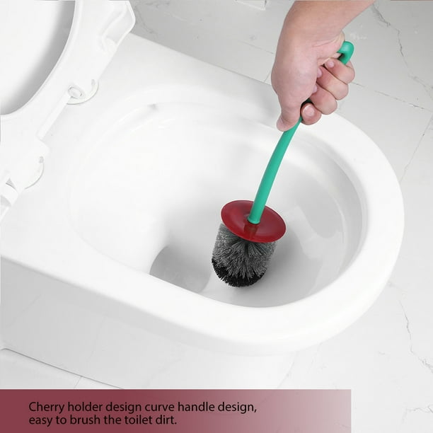 Brosse WC Créative Rouge En Forme Cerise Pour Salle de Bain Nettoyage  Lavatory