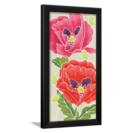 Sunshine Poppies - Sunshine Poppies Panel II Framed Print Wall Art By Elyse DeNeige