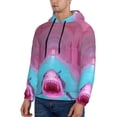 thumbnail image 2 of KLL Pink Shark Pool Fantasy Print Mens Hoodie Long Sleeve Casual Pullover Hooded Sweatshirt Fashion Drawstring Hoodies with Pocket-Medium, 2 of 6