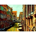 thumbnail image 2 of Borelli, Guido 18x15 Black Ornate Wood Framed with Double Matting Museum Art Print Titled - Venezia Al Tramonto, 2 of 4