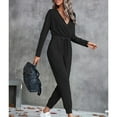 thumbnail image 4 of Defitshape Women's Sexy Jumpsuit Summer Beach Jumpsuits Fall Fitted Fashion High Waist Spaghetti Strap Pantsuit Black X-Large, 4 of 4