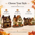 thumbnail image 6 of 2PC Vintage Light-Up Pumpkins Cottage, Halloween Decorations Lamp Figurine, Handcrafted Glowing Pumpkin Ornament, LED Rustic Festive Decor Courtyard, Luminous Holiday Accent, 6 of 8
