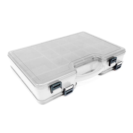 Yokua Plastic Tackle Box Double Sided Fishing Baits Box Accessory Storage Case