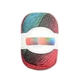 thumbnail image 2 of Wiueurtly Clearance Dyed Rainbow Wool Thread Handmade Diy Crochet Fine Shawl Hat Scarf Woolen Thread, 2 of 2