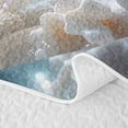 thumbnail image 5 of spefrowx 3D Underwater White Jellyfish Twin Quilt Set for Teens, Pale Aqua Sculpted Spotted Starfish Coral Twin Coverlet Set, 2-Piece, 5 of 7