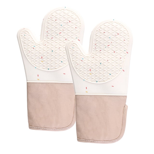 Guantes de silicona y algodón Guantes para horno microondas Guantes aislantes para hornear