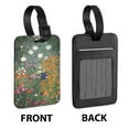 thumbnail image 2 of WIRESTER Rectangle PU Leather Luggage Tags for Travel Suitcase Baggage 4.05 x 2.83 inches - Gustav Klimt Flower Garden, 2 of 7