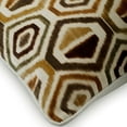 thumbnail image 2 of Cushion Cover Custom, Throw Pillows Cover, 12"x 12" Ikat Brown Printed Velvet Pillow Covers, Square Throw Pillows Cover, Brown Pillow Covers 12x12 inch (30x30 cm) - Honey Hexagon, 2 of 5