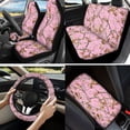 thumbnail image 2 of Yuyamidu 13 PCS Camo Hunting Car Seat Covers Set Pink Wood Steering Wheel Cover Seat Belt Covers Car Armrest Cover Cushion Coasters Lipstick Holder Keychain Auto Interior Accessories, 2 of 6