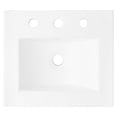 thumbnail image 5 of Modway Cayman Modern 18" Bathroom Sink in White With Rectangular Basin, 5 of 5