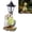 C, variant on Lypsnake Solar Garden Light, Abstract Thinking Bust Statue with Crackle Glass LED Ball, Hand-Painted Resin Weatherproof Ornament for Patio Lawn Yard Backyard Outdoor Decor