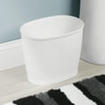 thumbnail image 5 of iDesign Small Oval Plastic Bathroom Trash Can, Made in USA, 12'' x 8'' x 10'', White, 5 of 5