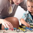 thumbnail image 5 of 17 Pieces Finger Skateboard Ramp Set Skate Park Kit Ramp Parts Set Mini Finger Toys Set Finger Bike Skate Park Kit with Replacement Wheels and Tools for Kids Party Favor (Classic Color), 5 of 7