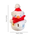 thumbnail image 3 of Cute Snowman Plush Toy Christmas Soft Snowman Keychain Backpack Charm Ornament for Friends Family Christmas Tree Decor Holiday Gift Stocking Stuffers, 3 of 6