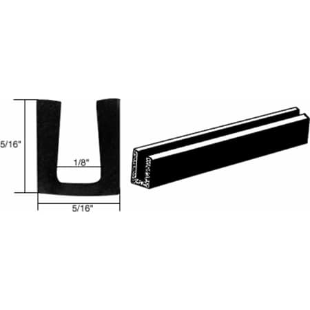 Acrylic Setting Rubber Channel - CRL Glass and Acrylic Setting Rubber Channel for 1/8