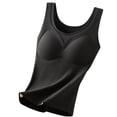 thumbnail image 2 of Wensltd Women Thermal Vest Seamless Built in Bras Padding Fleece Lined Base Layer Top Winter Warmth Casual Everyday Black, 2 of 6
