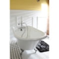 thumbnail image 4 of Aqua Eden VCT3D543019NT1 54-Inch Cast Iron Roll Top Clawfoot Tub with 3-3/8 Inch Wall Drillings, White/Polished Chrome, 4 of 5