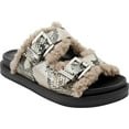 thumbnail image 1 of Women's Aerosoles Olivia Faux Fur Platform Slide Natural Snake Leather/Faux Shearling 6 M, 1 of 5