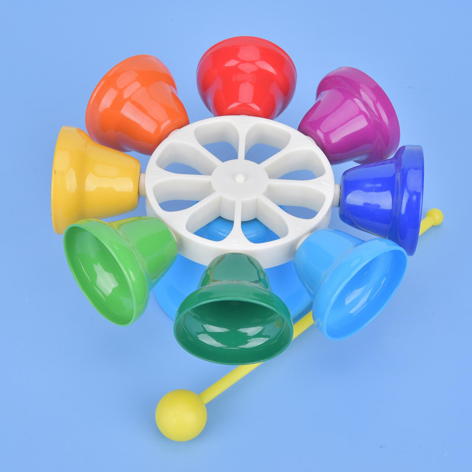 Durable 8 Tone Bells 8 Tone Rainbow Bells Portable Loud Strong for Kids Children 