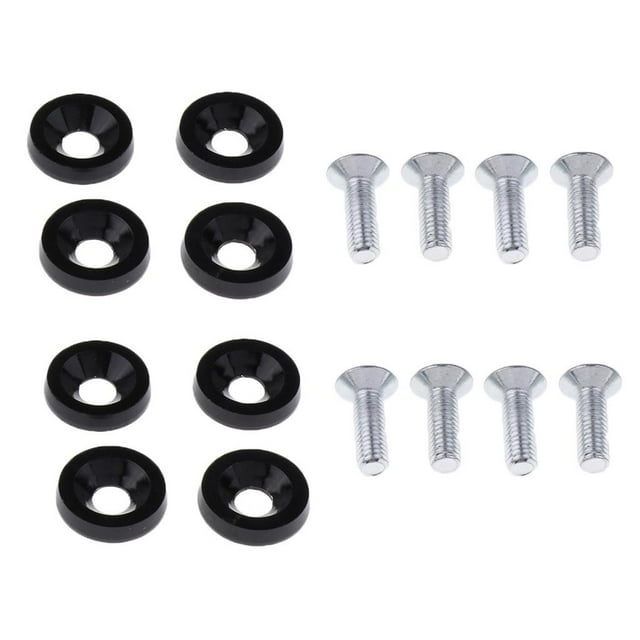 8 Juegos de Tornillos Y Arandelas de Aluminio Y Tornillos M6 20MM Negro Yotijar
