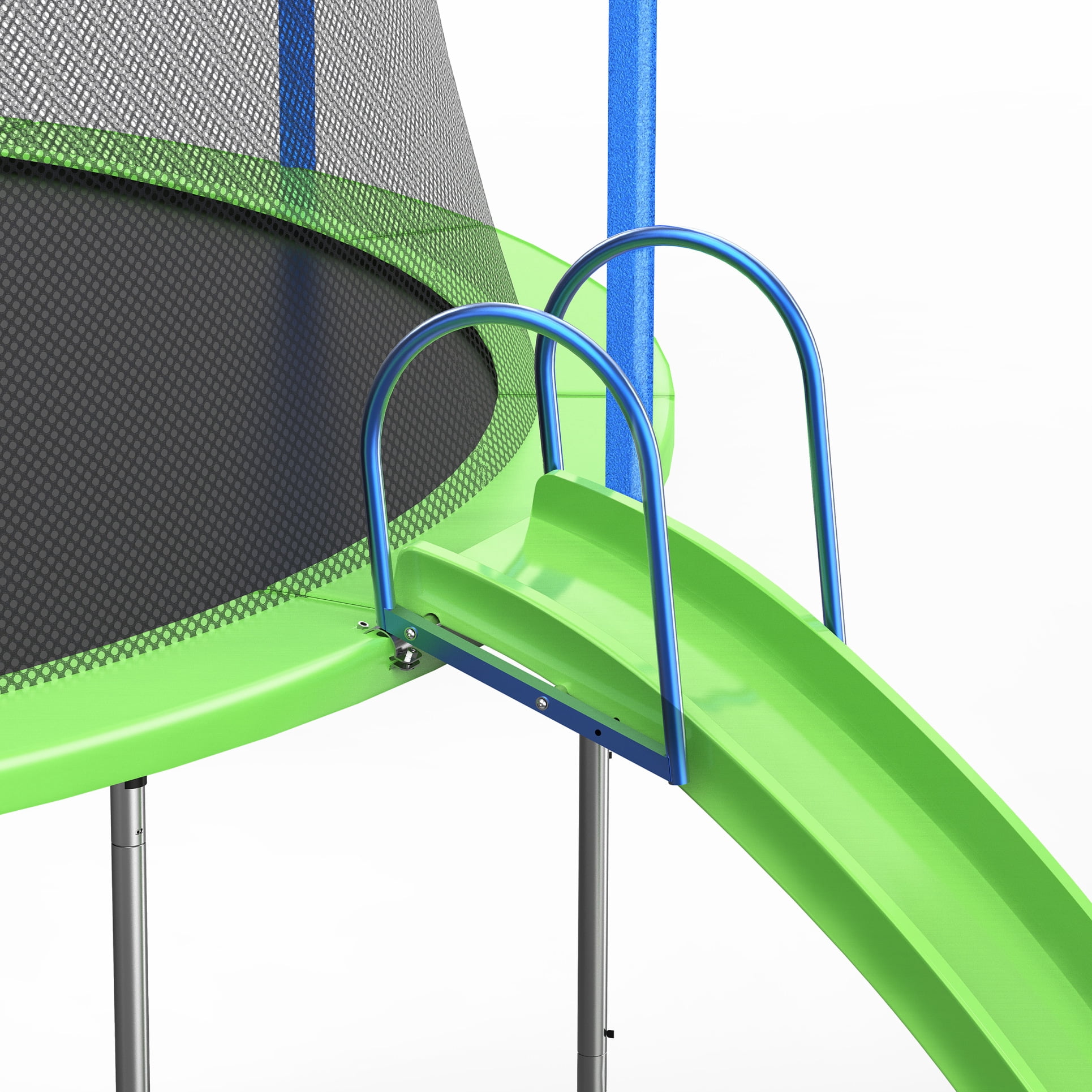 Trampoline, 12 FT Trampoline Set with Slide and Swing, Built-in Basketball Hoop & 2 Steps Ladder, Recreational Trampolines Jumping Workout for Garden Backyard, Outdoor Trampoline for Children, Adults