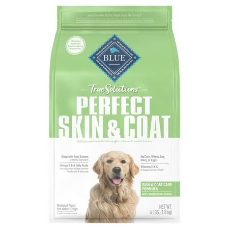 UPC: 0840243135479 | Blue Buffalo True Solutions Perfect Coat Skin & Coat Care Salmon Dry Dog Food for Adult Dogs Whole Grain 4 lb. Bag