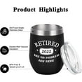 thumbnail image 2 of 2022 Retirement Gifts for Men, Retired 2022 Not My Problem Stainless Steel Wine Tumbler, Funny Retirement Gifts for Men Him Office Friends Coworkers Colleague Teacher Dad Grandpa(12oz, Black), 2 of 6