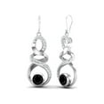 thumbnail image 2 of 5mm Spinelle Noir Rond 925 Argent Sterling Infini Femmes Boucles d'Oreilles de Mariage, 2 of 3