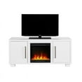 Shelby TV Stand Electric Fireplace by Cᶟ, White
