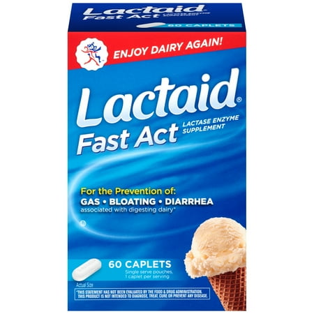 Lactaid Fast Act Caplets, 60 Count