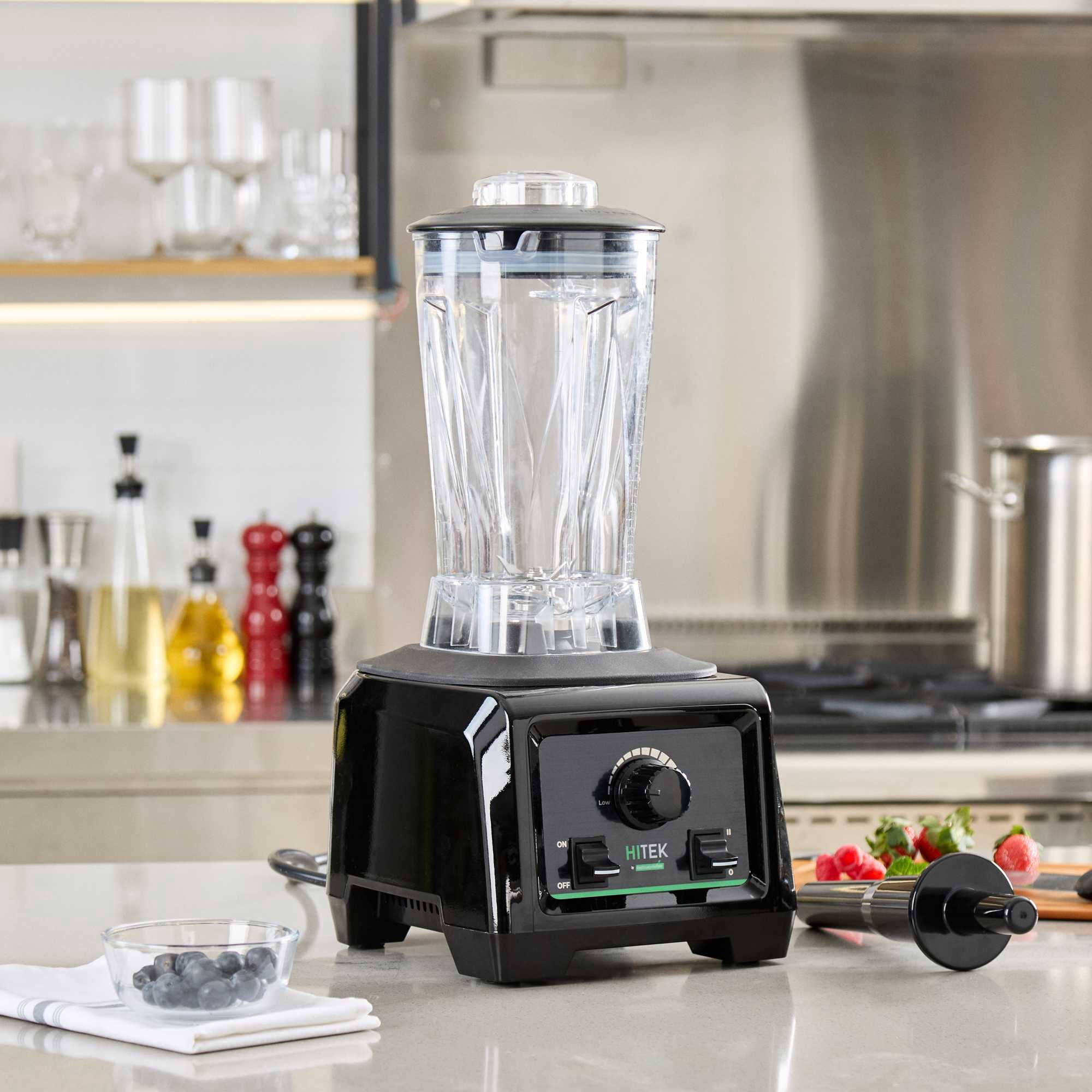 Restaurantware-Hi Tek 3 HP Commercial Blender, 1 Variable Speed Heavy-Duty Blender - 64-Ounce Tritan Jar, Toggle Control, White Plastic, Industrial, 3 HP Motor