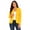 Mustard, variant on Women's Solid Casual Office Work Long Sleeve Open Front Blazer Jacket