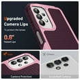 thumbnail image 2 of Nalacover Samsung Galaxy A32 4G Case, Heavy Duty 3 in 1 Rugged Shockproof Rugged Silicone Hybrid Hard PC Soft TPU Bumper Camera Raised Drop Protective Girls Women Boy Men Phone Covers, Rose, 2 of 8