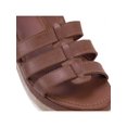 thumbnail image 5 of Sandalias de plataforma con estilo gladiador con doble correa ajustable y diseño de tiras en unicolor para mujer, 5 of 5