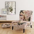 thumbnail image 2 of Designart "Botanical Leaf in Artistic Detail IV" Fougères Florales Roses Chaise d'Appoint Rembourrée - Fauteuil Traditionnel pour Salon, 2 of 7